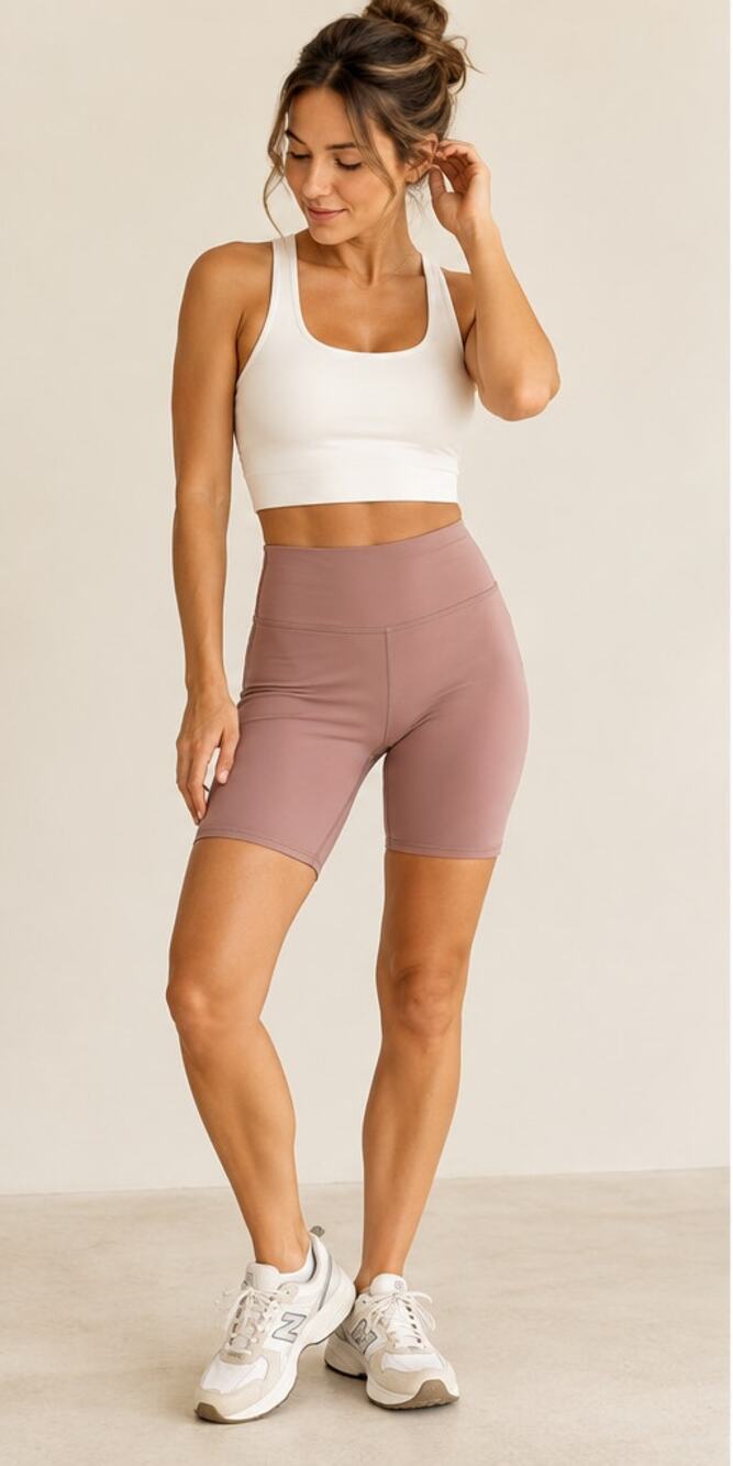 Varley Merridy 10" Bike Shorts Dusty Pink Size Small